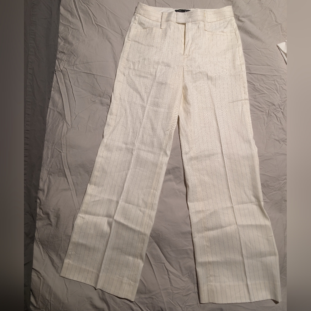Banana Republic Cream Pinstripe Dress Pants NWOT